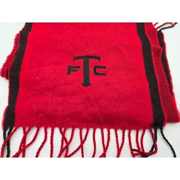 Toronto FC Frank + Oak Red & Black Acrylic Wool Scarf With Fringe Soccer winter - Picture 3 of 4